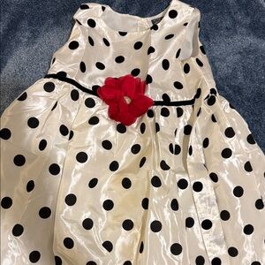 George Polka Dot Dress with Red Flower